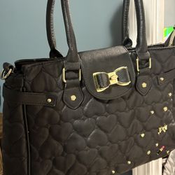 Betsey Johnson purse (has wear & tear, small areas zoom in pics)