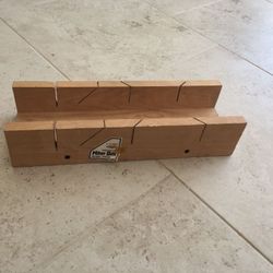 Wooden miter box