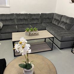 Grey Comfortable Sectional 