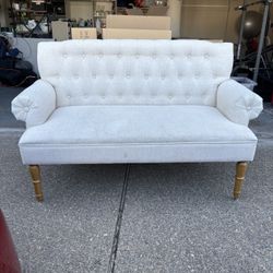 59” Rolled Arm Settee Couch