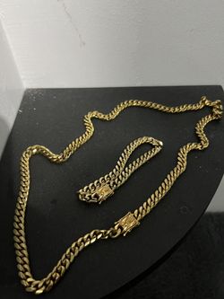 Cuban Chain And Bracelet