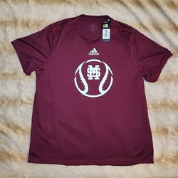 Adidas Mississippi State Baseball Dri-Fit T-shirt. GN2676
Men's Size X-Large