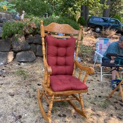  Furniture,  Chairs, Large Rocking Chair , Baby Rocker, With Like New Seat Cushion 