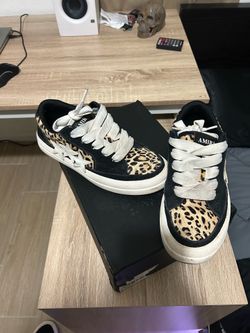 Amiri Sunset Low Skate Leopard Shoes