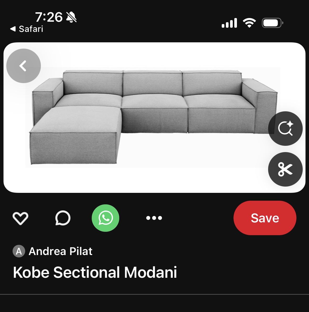 Sectional Grey Couch