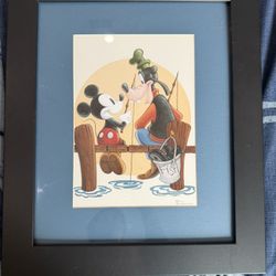 Framed Mickey And Goofy Art Print