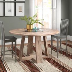 NEW Solid Round Acacia Dining Table
