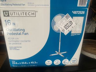 Utilitech 16-Inch Oscillating Pedestal Fan