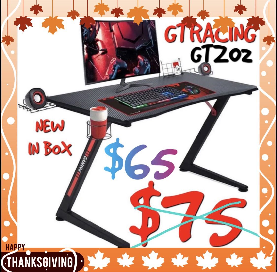 GTRACING GAME DESK NEW