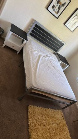 Full Size Bed With Night Stands.