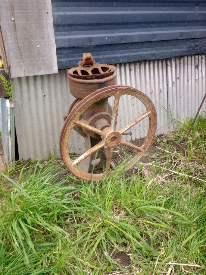 Antique Iron Wheel Grinder