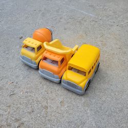 Little Tikes Kids Toy Dump Truck  School Bus And Cement Mixer