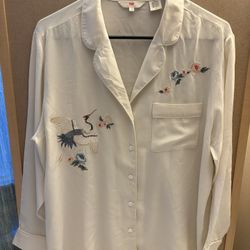 Levi's Embroidered Floral Button-Up