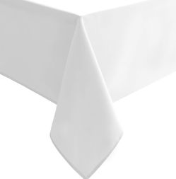 Hiasan White Tablecloth For Rectangle Tables - Waterproof And Spillproof Washable Fabric Table Cloth For Dining Room Kitchen Party, 60 X 120 Inch