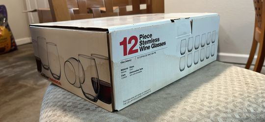 (Cash Only / Local Pickup) 12 Piece Stemless Wine Glasses