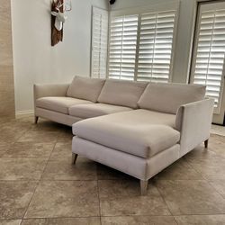 White Crate And Barrel Sofa 