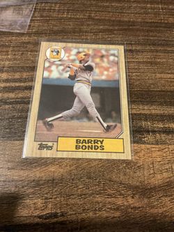 1987 Topps Barry Bonds Rookie Baseball card Pittsburgh Pirates 7x MVP