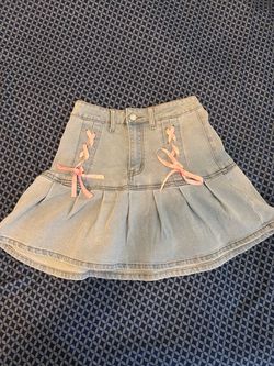 Denim flared skirt