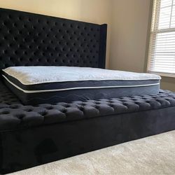 🎄❄️Brand New Upholstered Luxury Platform King & Queen Size Storage Bed Frame - Mattress  | Pay After Delivery 🚚 