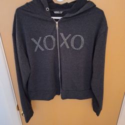 XOXO Women's Grey Hoodie Size XL 