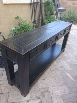 Rustic entry table