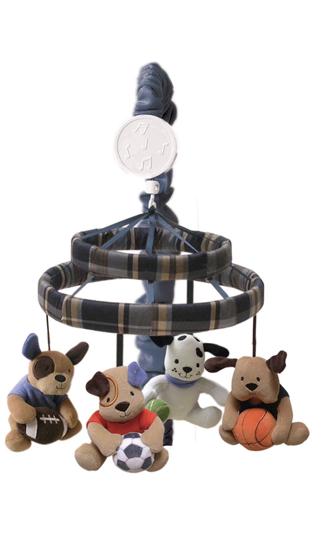Lambs & Ivy! NEW! Bow Wow Buddies! Dog and sports team musical crib mobile! Boy!