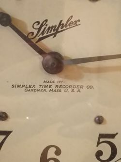 Vintage Time Clock Recorder Punch Clock