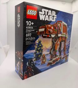 Two Lego gingerbread AT-AT