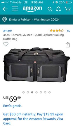 AMARO 36 inch explorer rolling bag $20 Obo. Good conditions