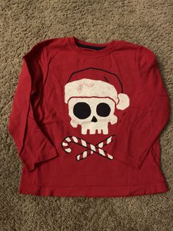 4T skull Christmas shirt