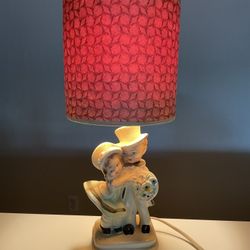Vintage midcentury chalk ware Lamp