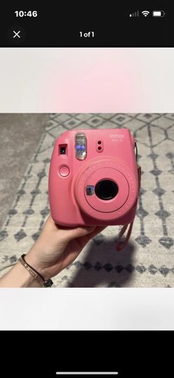 Pink Instax mini 9 film camera