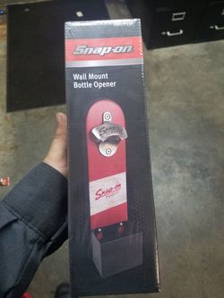 Snap on wall mount bottle opener