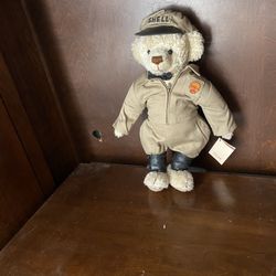 Vintage 1999 1st Edition Dutch Shell Station Plush Bear with Original Tag