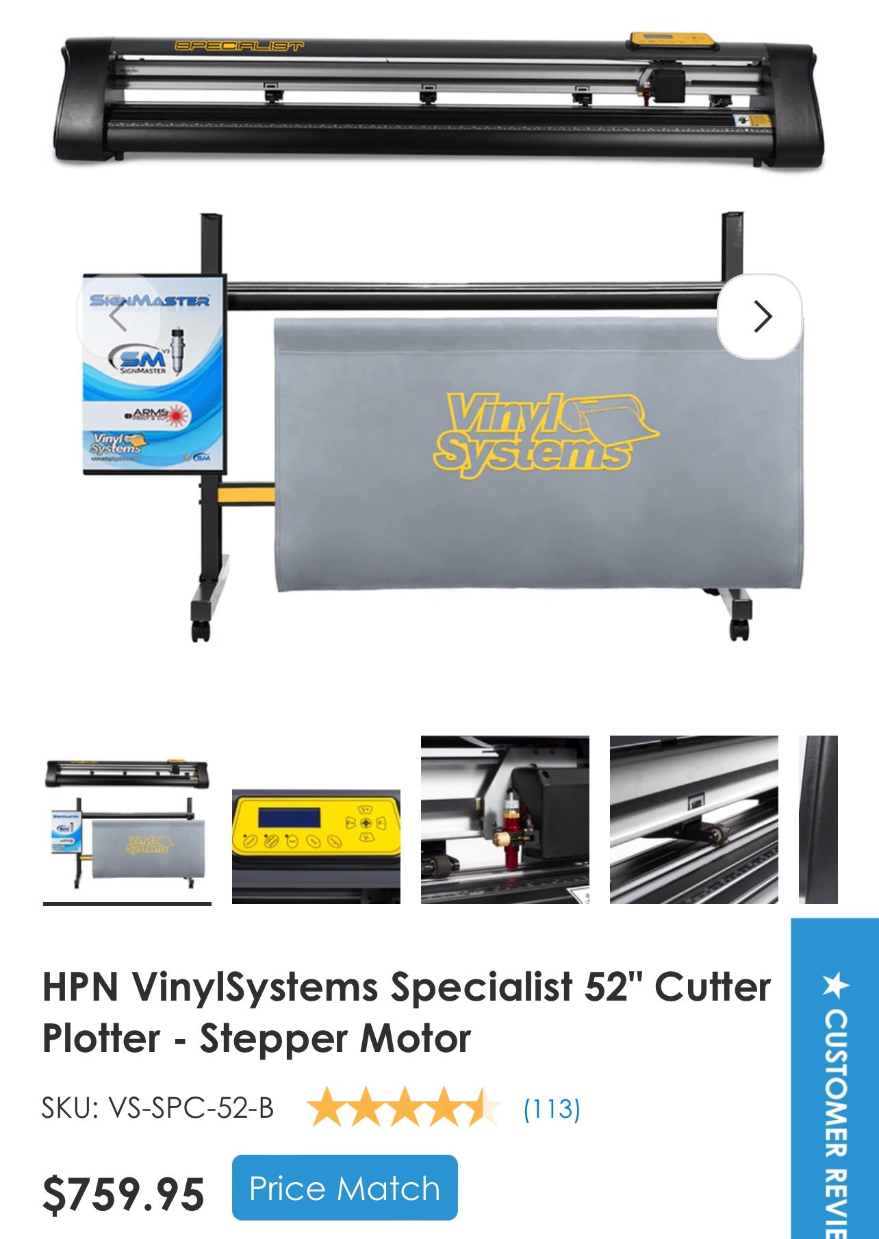 52” Vinyl Cutter Like New