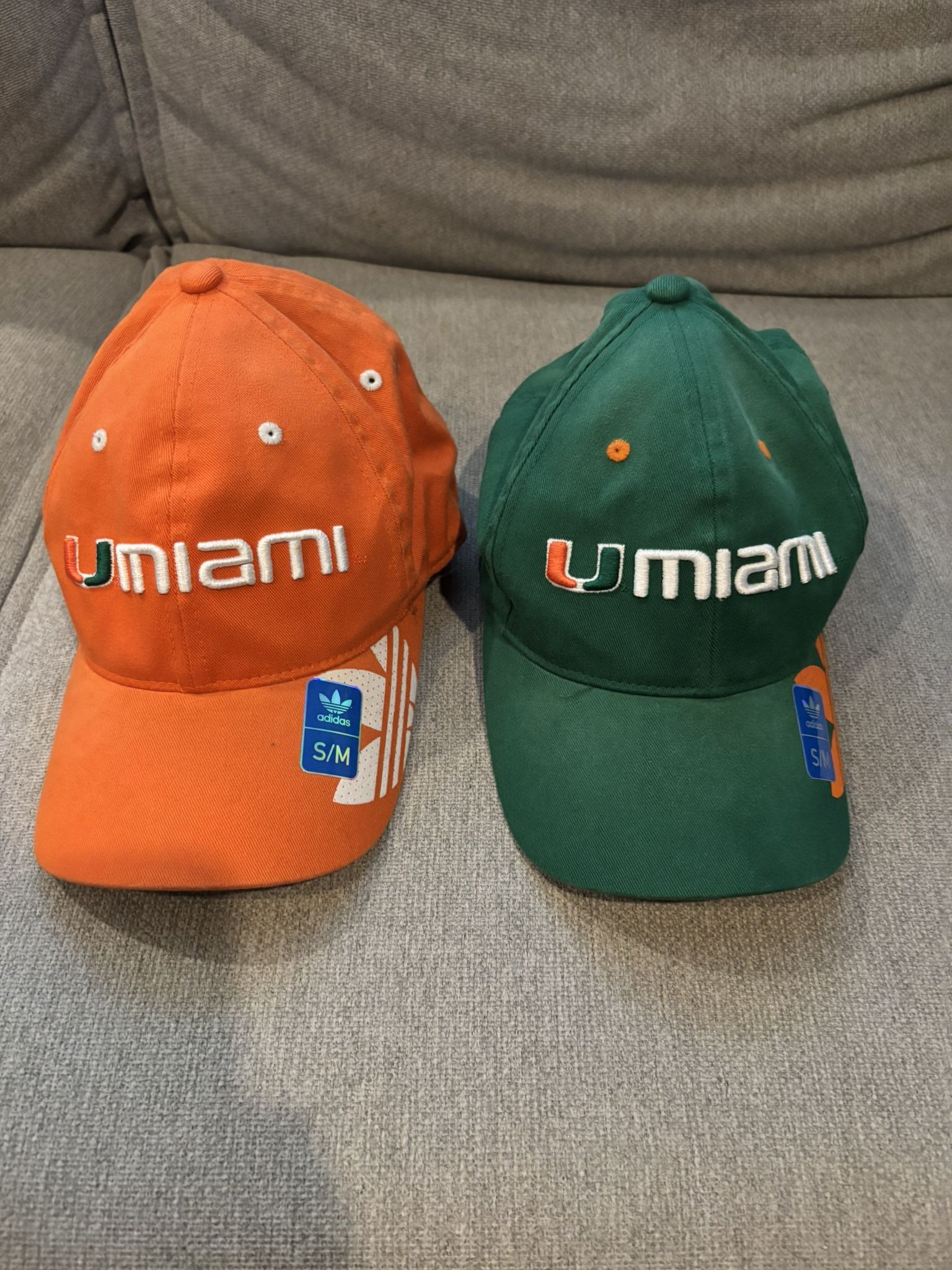 Miami Hurricane Adidas Hats Size S/M