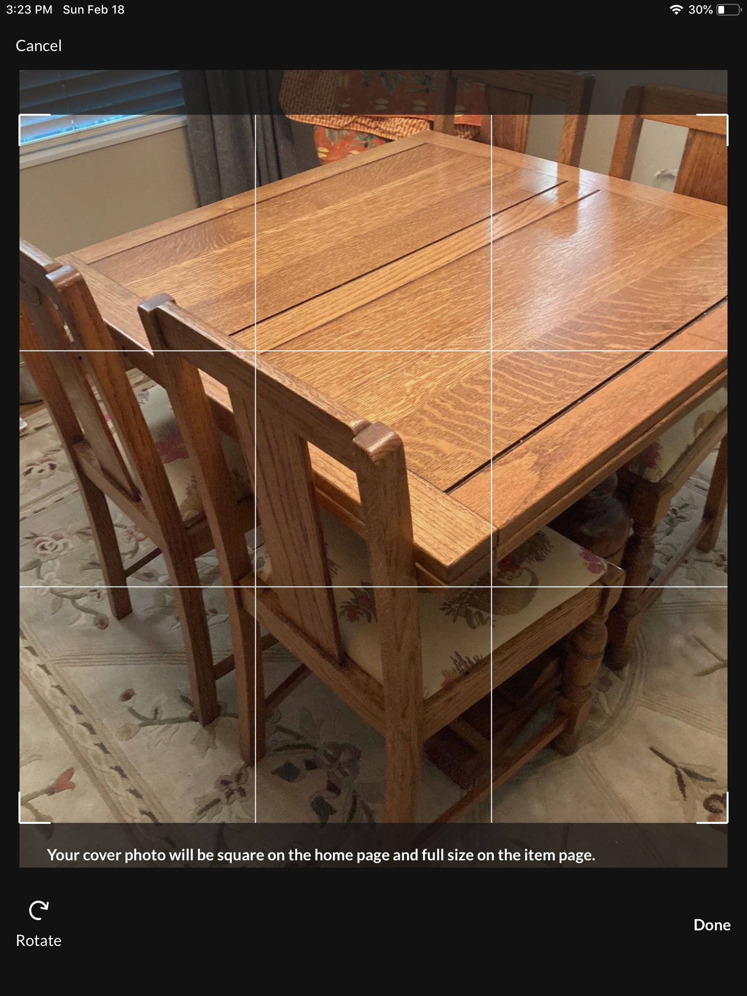Farmhouse Oak Table With Hidden Leafs - Vintage - Great For Small Dining Or Kitchen
