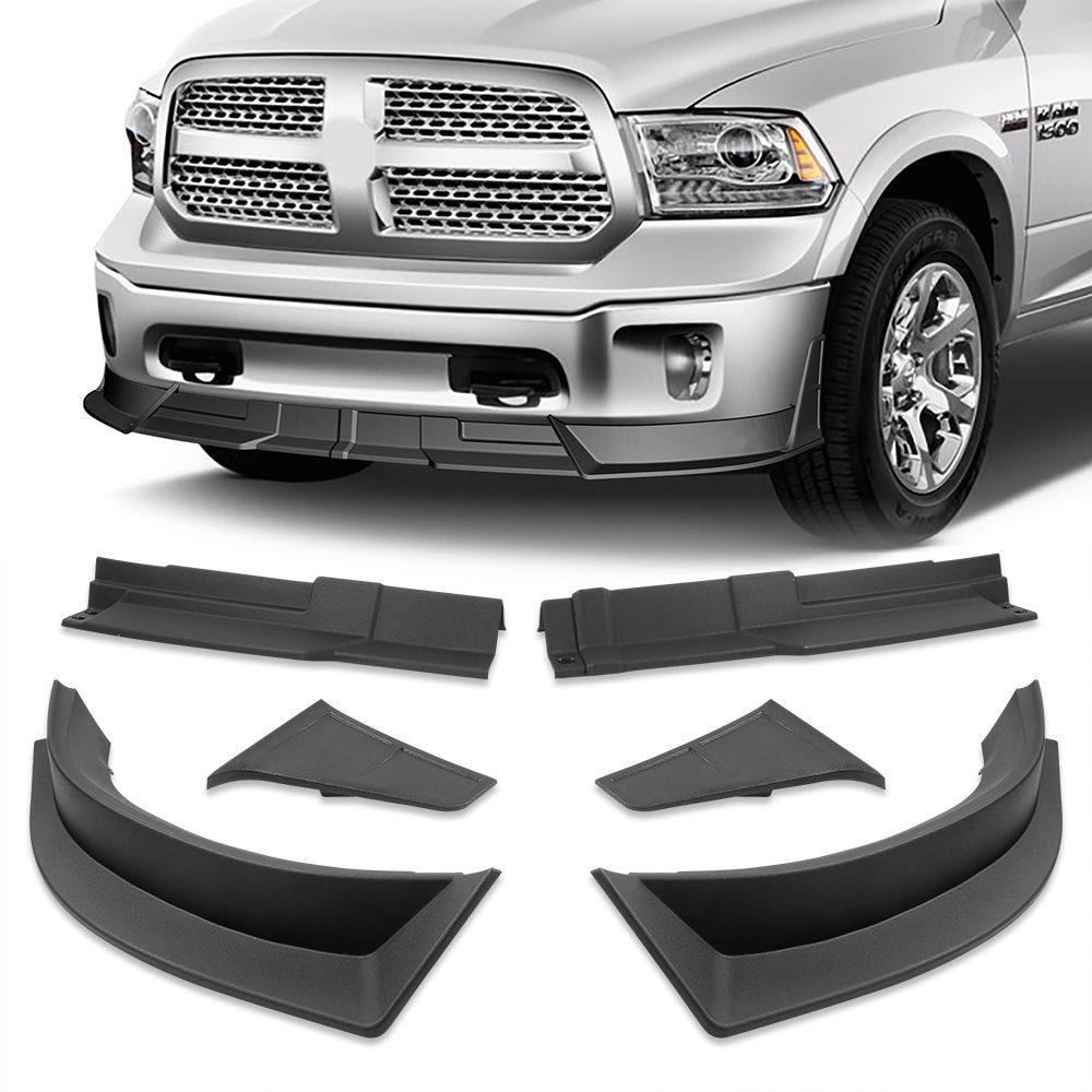 For 2013 2014 2015 2016 2017 2018 Ram 1500 / 2019-2024 Ram 1500 Classic Front Bumper Spoiler Lip -(2-PU-105
