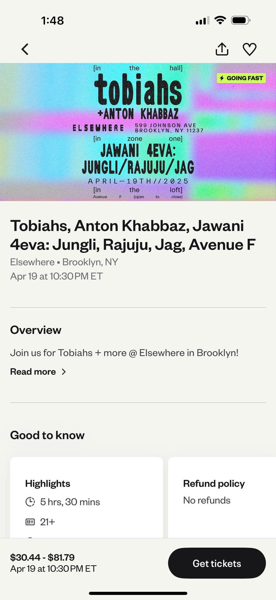 Tobiahs Ticket - 2 Total