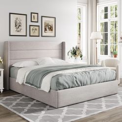 Queen bed Frame With Storage And headboard 