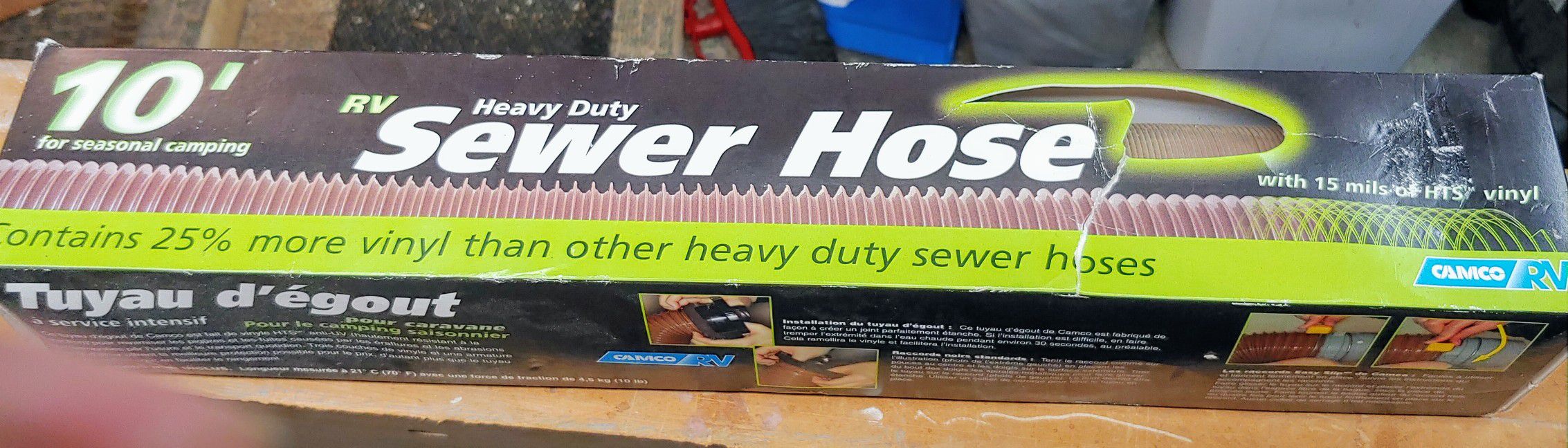 NOW ONLY $10! New CAMCO 10' Heavy Duty RV Sewer Hose