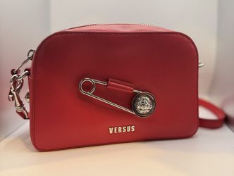 Versus Versace Red Safety-Pin Crossbody – Like New