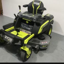 RYOBI

80V HP Brushless 54 in. Battery Electric Cordless Zero Turn Riding Mower (3) 80V Batteries)  and Charger

STORE PRICE $6999