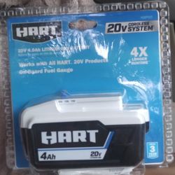 Brand New Hart 20v 4.0ah Lithium Battery 
