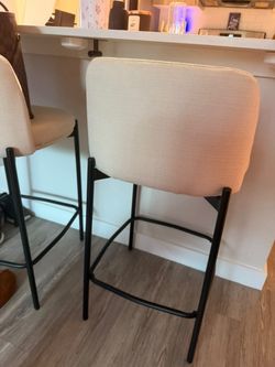 Beige bar stools