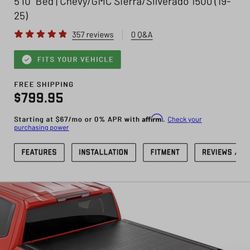 Rough Country New Bed Cover In Box Never Opened  Chevy 1(contact info removed)-2025 