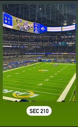 Rams vs cowboys December 20 Sunday 2 tickets sec 210 & 2 tickets Sec 309