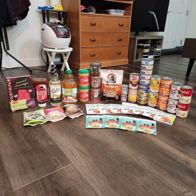 47 new food items, (syrup gone), not expired all for $20