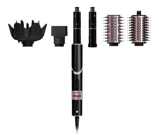 Shark Hair Dryer | FlexStyle Hair Styling System | Portable & Powerful Blow Dryer Brush | Hair Curler & Volumizer | 6 Styling Tools Included | Best fo