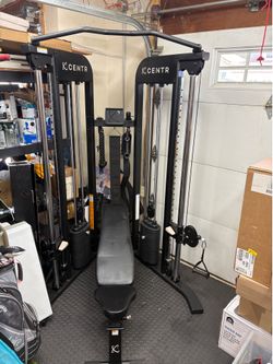 Cable Crossover Machine with Incline Bench & Attachments – Like New